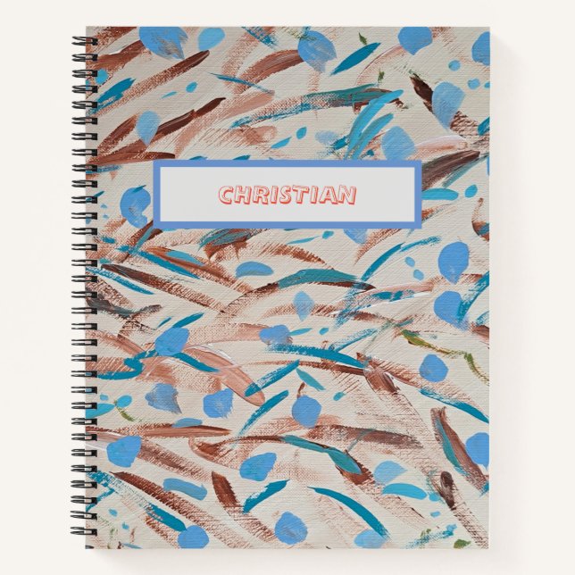 Brown Has The Blues Personalized Notebook (Front)