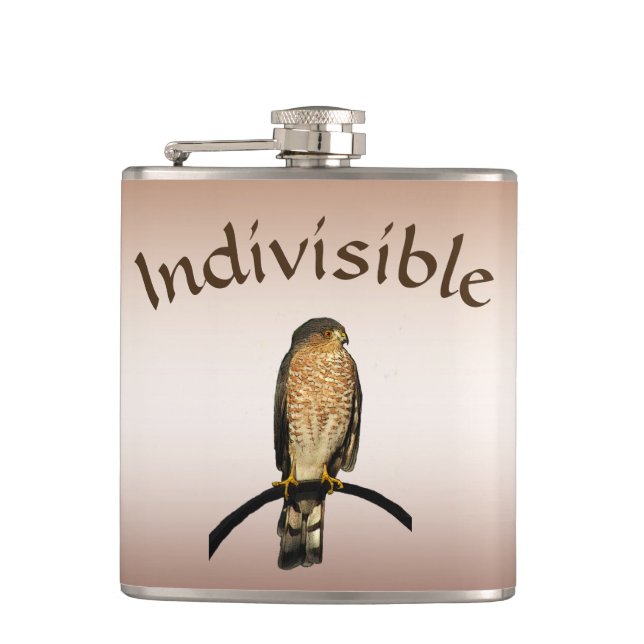 Brown Hawk Indivisible Flask (Front)