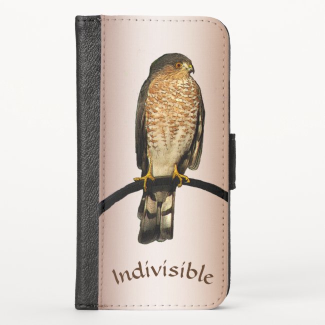 Brown Hawk Indivisible iPhone X Wallet Case