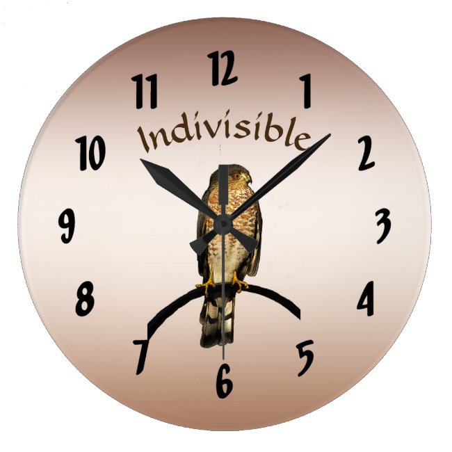 Brown Hawk Indivisible Wall Clock