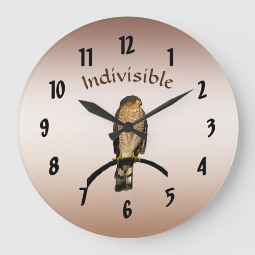 Brown Hawk Indivisible Wall Clock
