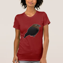 Brown-headed Cowbird Women's American Apparel Fine Jersey Short Sleeve T-Shirt
