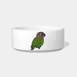 Birdorable Brown-headed Parrot Cat Food Bowl
