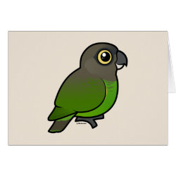 Birdorable Brown-headed Parrot Greeting Card