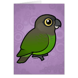 Birdorable Brown-headed Parrot Greeting Card
