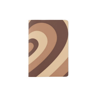 Brown Heart passport holder 