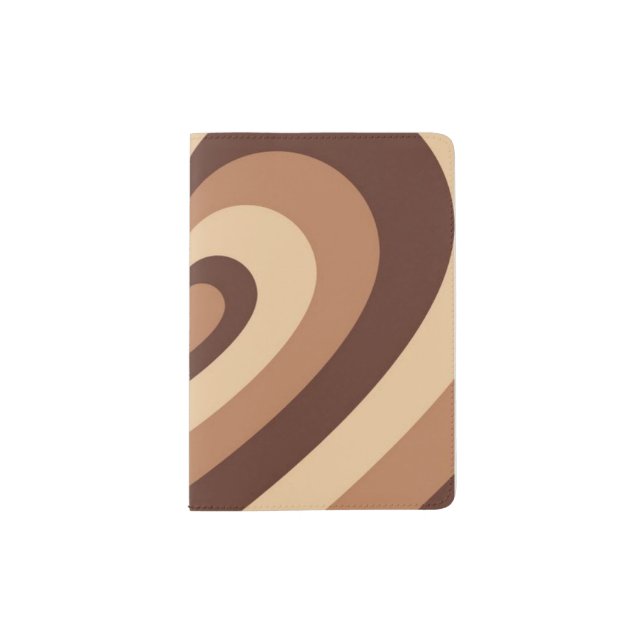 Brown Heart passport holder  (Front)