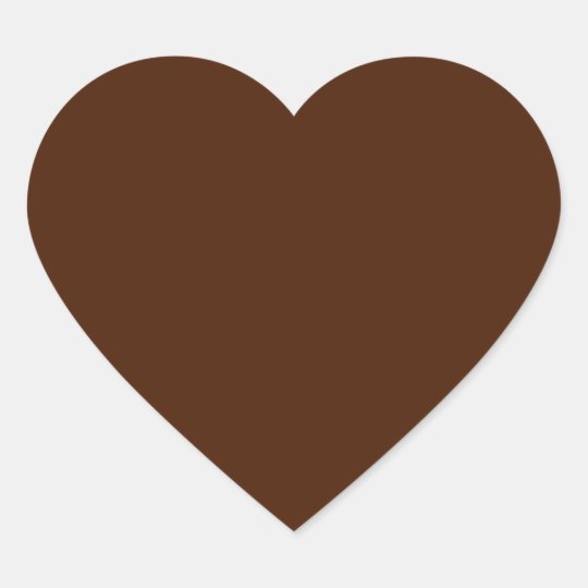 Brown Heart Sticker | Zazzle.com