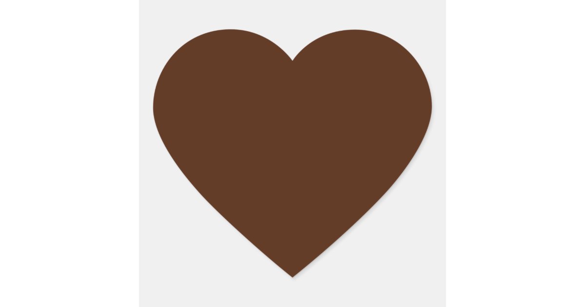 Brown Heart Sticker | Zazzle