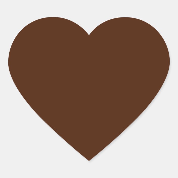 Brown Heart Sticker