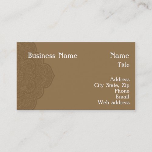 Brown Henna Business Card
