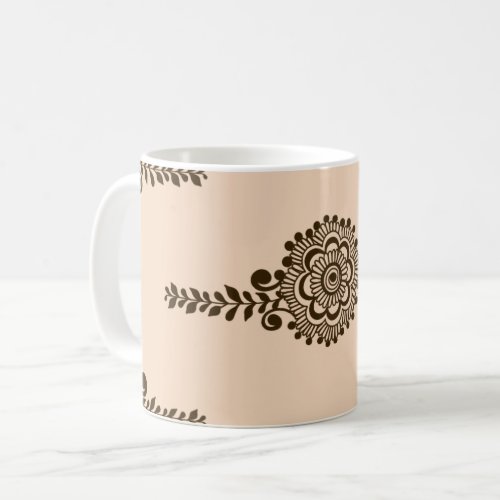 Brown Henna Tattoo _ Brown Mehendi Motifs Coffee Mug