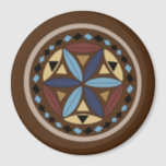 Brown Hex Magnet<br><div class="desc">Southeastern Pennsylvania brings us hex designs,  unique among American craft traditions. Circular,  simple,  and stunning. Collect every one in the set of Pennsylvania Dutch Hex Magnets.</div>