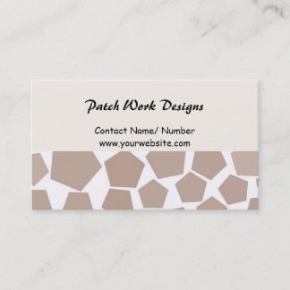 Brown Hexagon Pattern Business Card