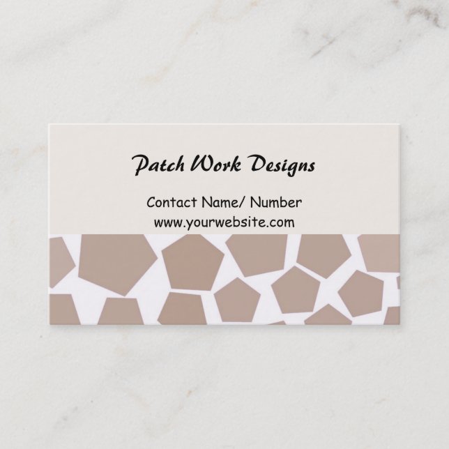 Brown Hexagon Pattern Business Card (Front)
