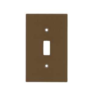 Brown Hide Solid Color Light Switch Cover