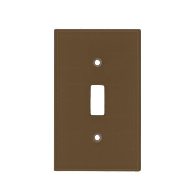 Brown Hide Solid Color Light Switch Cover (Front)