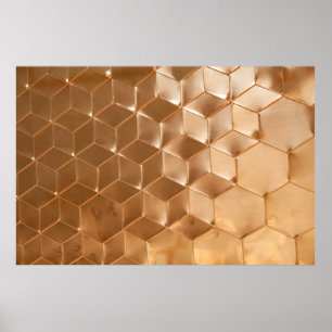 Brown honeycomb panel poster