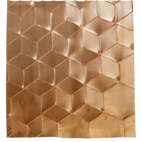 Brown honeycomb panel shower curtain