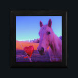 Brown Horse and Red Heart Gift Box<br><div class="desc">Brown Horse and Red Heart Photo by Sandy Closs. weddings, heart, hearts, Horse, horses, ponies, pony, love, valentine, valentine's day, </div>