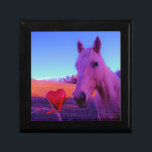 Brown Horse and Red Heart Gift Box<br><div class="desc">Brown Horse and Red Heart Photo by Sandy Closs. weddings,  heart,  hearts,  Horse,  horses,  ponies,  pony, love,  valentine,  valentine's day, </div>