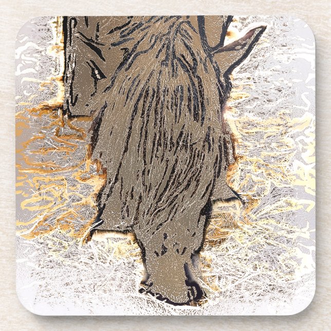BROWN HORSE   BEVERAGE COASTER (Front)