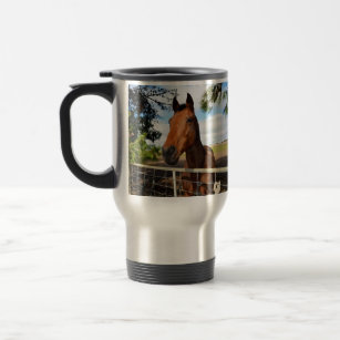 Brown Horse Called Tulip, Travel Mug