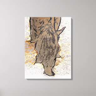 BROWN HORSE CANVAS PRINT