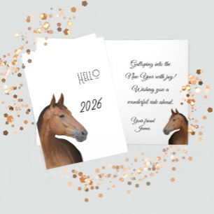 Brown horse card