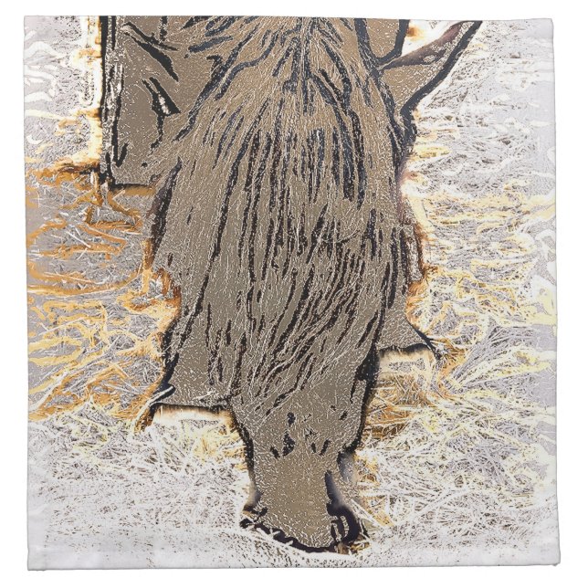 BROWN HORSE  CLOTH NAPKIN (Front)