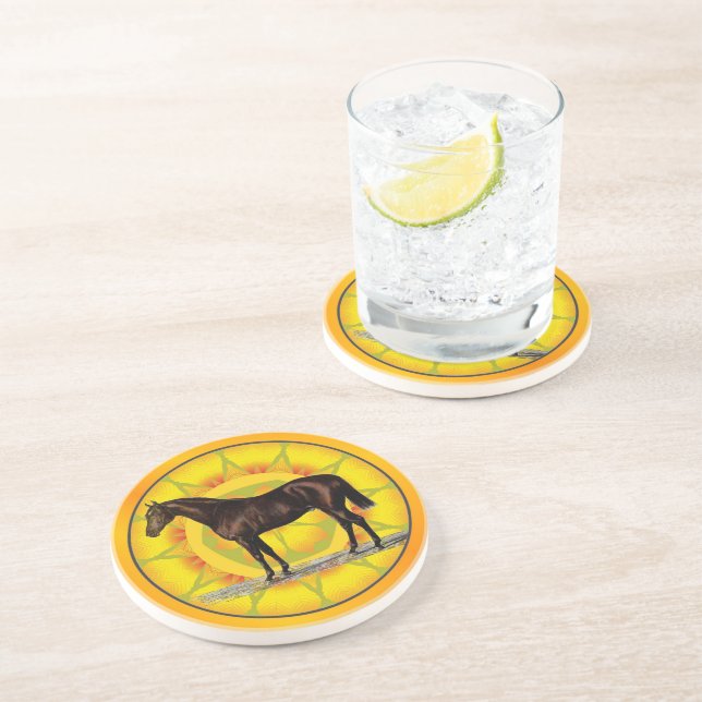 Brown Horse Drink Coaster (Side)