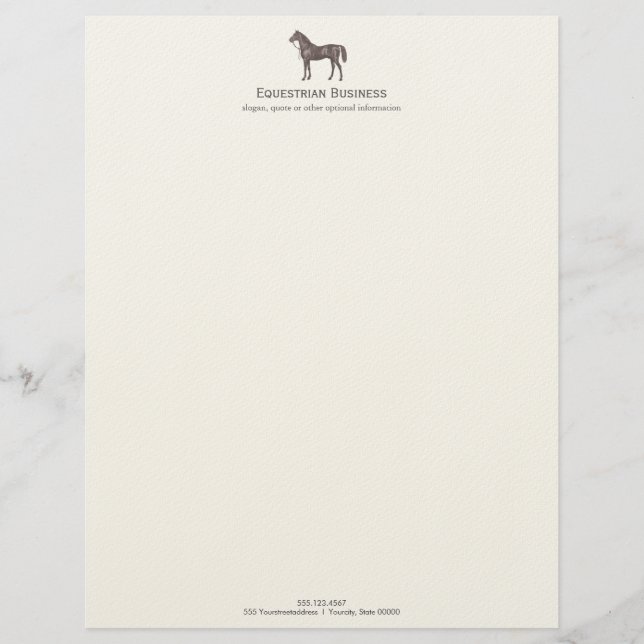 Brown Horse Equestrian Business Card (Front)