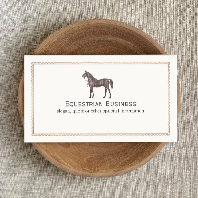 Brown Horse Equestrian Business Card (Creator Uploaded)