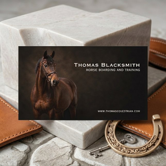 Brown Horse Equestrian Personalized  Business Card (Creator Uploaded)