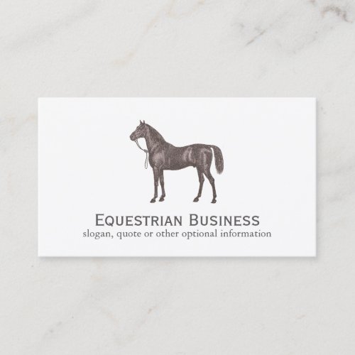 Brown Horse Equestrian Simple Business Card