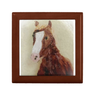 Brown Horse Equine Art Keepsake Box