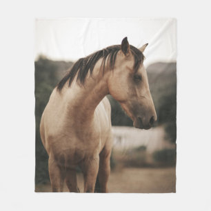 BROWN HORSE FLEECE BLANKET
