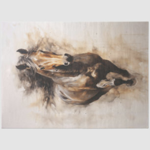Brown Horse Galloping Tissue Paper