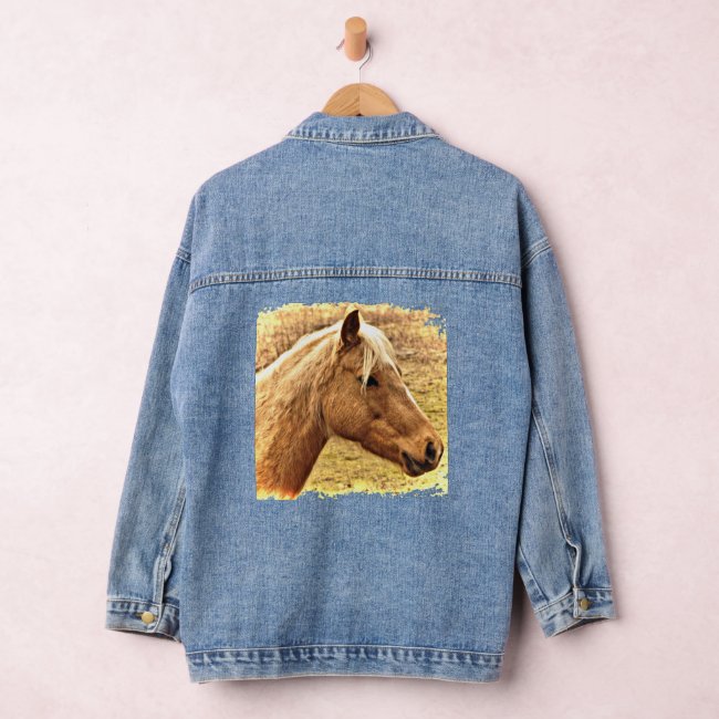 Brown Horse in Sun Denim Jacket