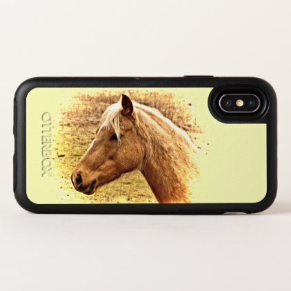 Brown Horse in Yellow Sun iPhone X Case