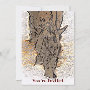 BROWN HORSE INVITATION