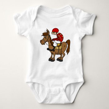 Brown Horse Jockey Baby Bodysuit by esoticastore at Zazzle