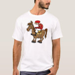 Brown Horse Jockey T-shirt at Zazzle