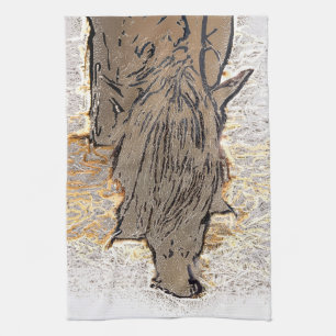 BROWN HORSE  KITCHEN TOWEL