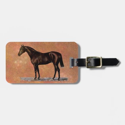 Brown Horse Luggage Tag