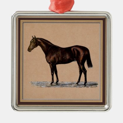 Brown Horse Metal Ornament