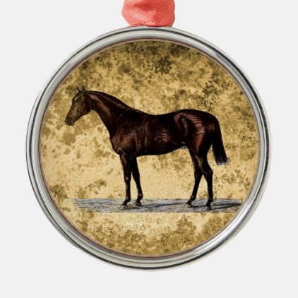 Brown Horse Metal Ornament