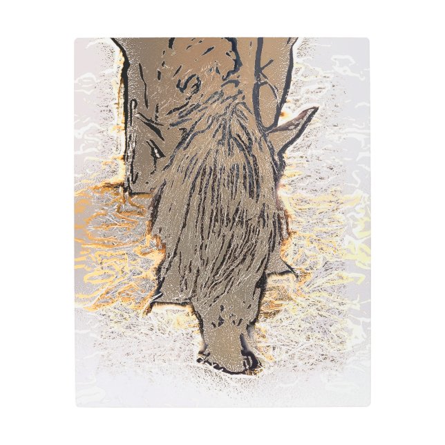 BROWN HORSE  METAL PRINT (Front)