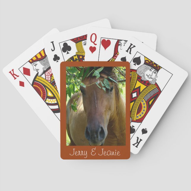 Brown Horse Playing Cards- personalize Poker Cards (Back)