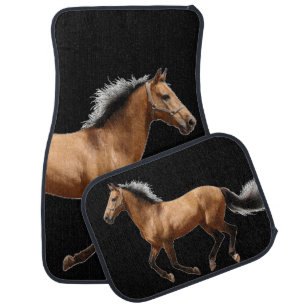 Brown Horse Set of Car Mats